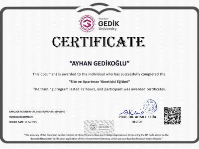 Site Management Certificate