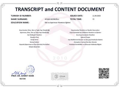 Site Management Certificate